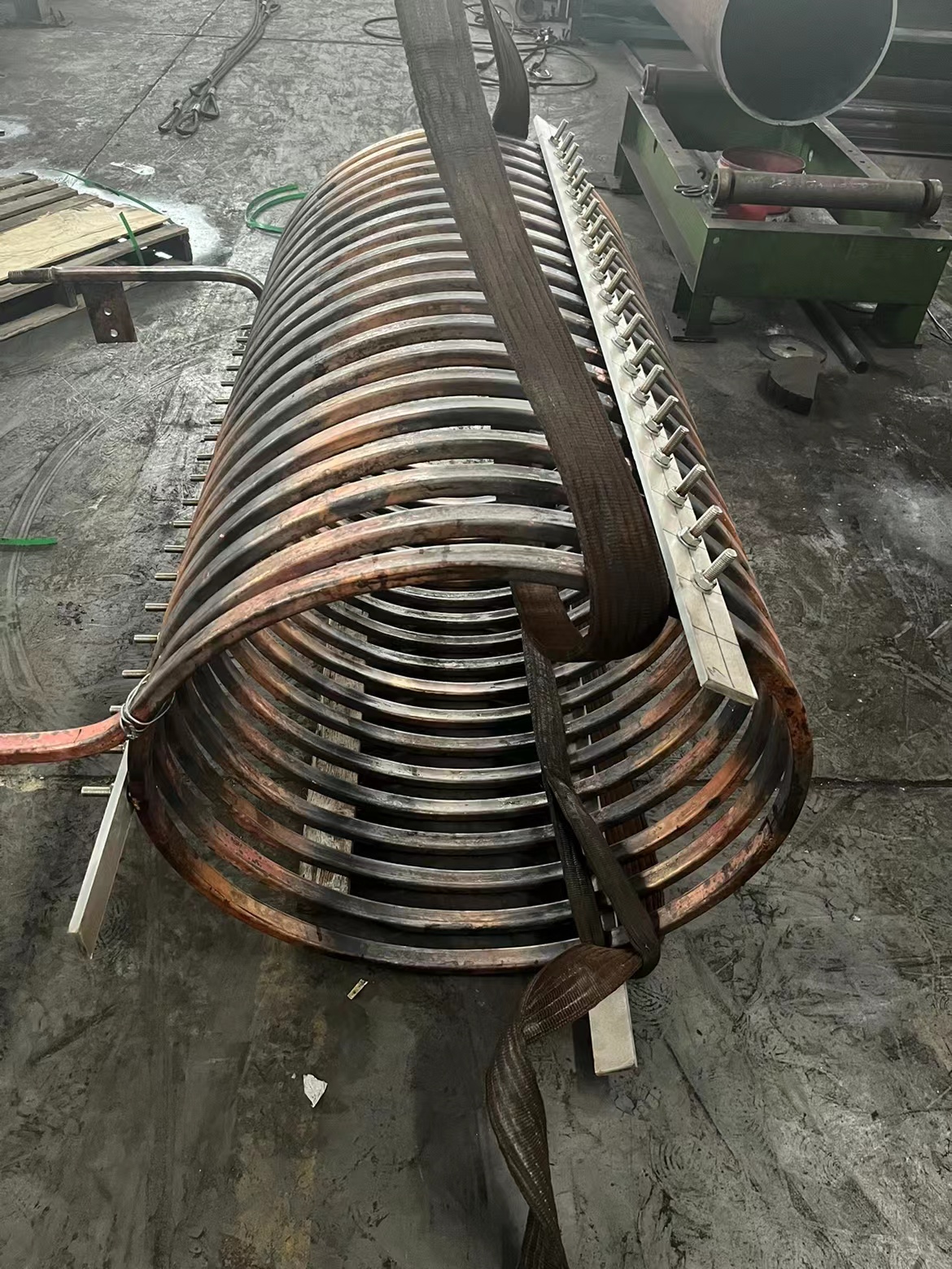 中頻爐感應線圈定制 加熱線圈銅線圈紫銅感應爐圈 感應加熱爐配件